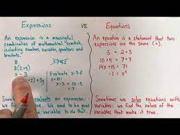 Expressions And Equations