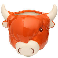 Ceramic Highland Coo Cow Head Wall