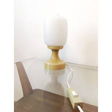 Vintage Yellow Glass Lamp For
