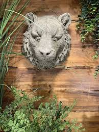Stone Garden Detailed Tiger Head Wall