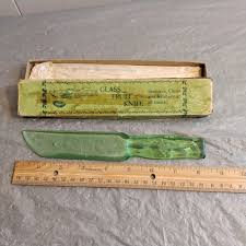 Green Depression Glass Fruit Knife