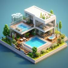 Photo 3d Rendering Of Isometric House