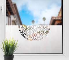 Frosted Glass Flower Of Life Half