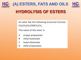 Hydrolysis Of Esters