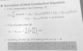 Heat Conduction Equation Derivation