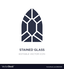 Stained Glass Window Icon On White