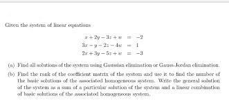 Linear Equations