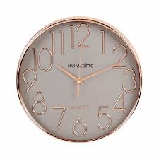 Hometime Round 30cm Wall Clock Rose