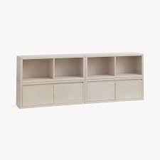 Costa Low Double Bookcase Set Pottery