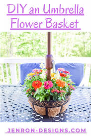 Diy Flower Pot For Around A Umbrella