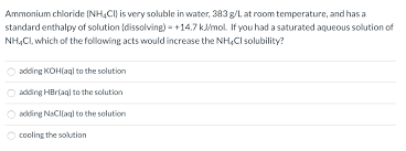 Answered Ammonium Chloride Nh4ci Is