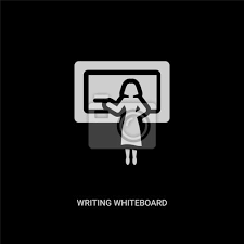 White Writing Whiteboard Vector Icon On