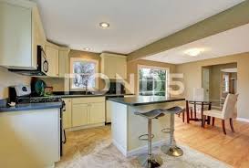 Open Floor Plan White Kitchen Room With