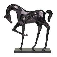 Novogratz Black Aluminum Horse Sculpture