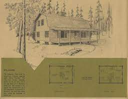 Vintage Log Cabin Plans 7 Log Cabin