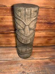 African Head Tiki Statue Ornament
