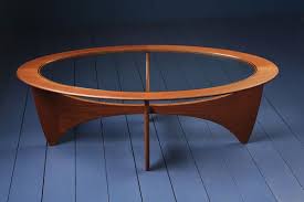 Mid Century Oval Astro Coffee Table In