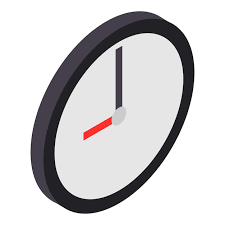 Business Wall Clock Icon Isometric Of