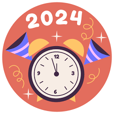 New Year Stickers Free Time And Date