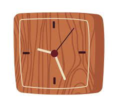 Wooden Modern Wall Clock Flat Icon