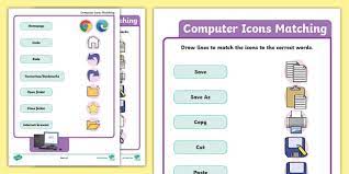 Ks1 Computer Icons Matching Worksheet