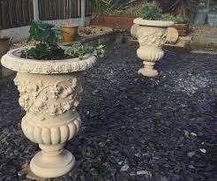 Pair Of Vine Urns Stone Garden