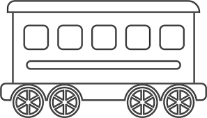 Toy Railway Passenger Car Outline Icon