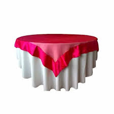 Red And White Round Table Linen At Rs