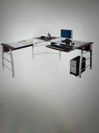 Mezza Collection Glass L Desk