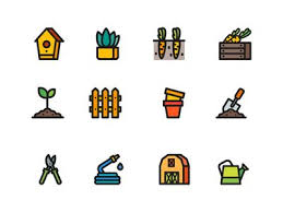 Gardening Icons Best Icons Flat