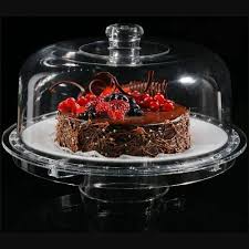Acrylic Cake Stand With Dome Cover Lid