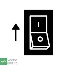 Light On Electric Switch Icon Simple