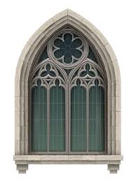Medieval Gothic Stained Glass Window Arch