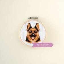 German Shepherd Cross Stitch Pattern