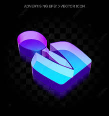 3d Neon Marketing Icon Highquality Eps