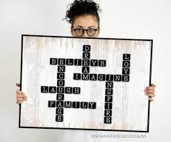 Room Decor Family Scrabble Wall Art