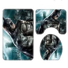 Batman Shower Curtain Bathroom Rug Set