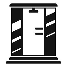 Glass Shower Cabin Icon Simple Vector