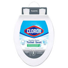 Clorox Antimicrobial Elongated Plastic Toilet Seat With Easy Off Hinges