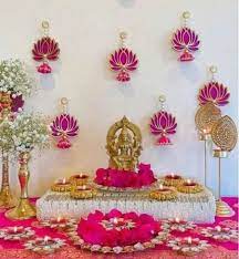Pink And Goldern Wood Lotus Hangings