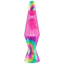 Tie Dye Pink Spiral Lava Lamp