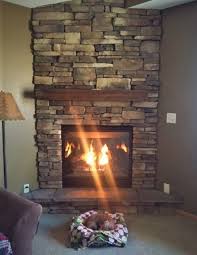 Corner Gas Fireplace Designs Rustic