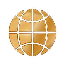 Vector Gold Colored Metal Chrome Web Icon