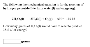 Thermochemical Equation