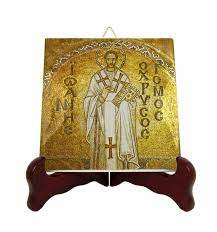 Saint John Chrysostom Icon On Tile