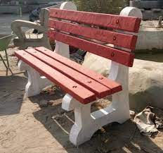 Green Colour Cement Bench Size 5 Feet