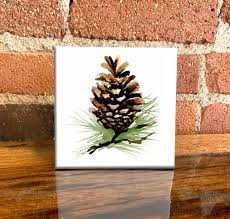 Pine Cone Ceramic Tile Pine Cone