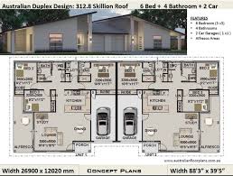 Bath Skillion Roof Duplex Design