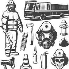 Firefighting Tools Vector Images Over