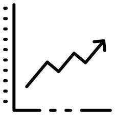 Line Graph Dinosoft Lineal Icon